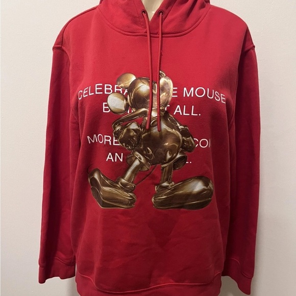 Limited edition HM Disney gold graphic Mickey Mouse hoodie size M womenswear - Picture 1 of 7
